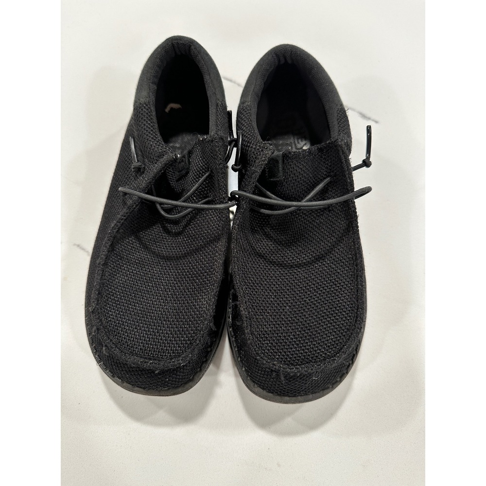 Hey Dude Wally Youth Funk Mono Black Slip On Shoes Size‎ J4 4 36 220